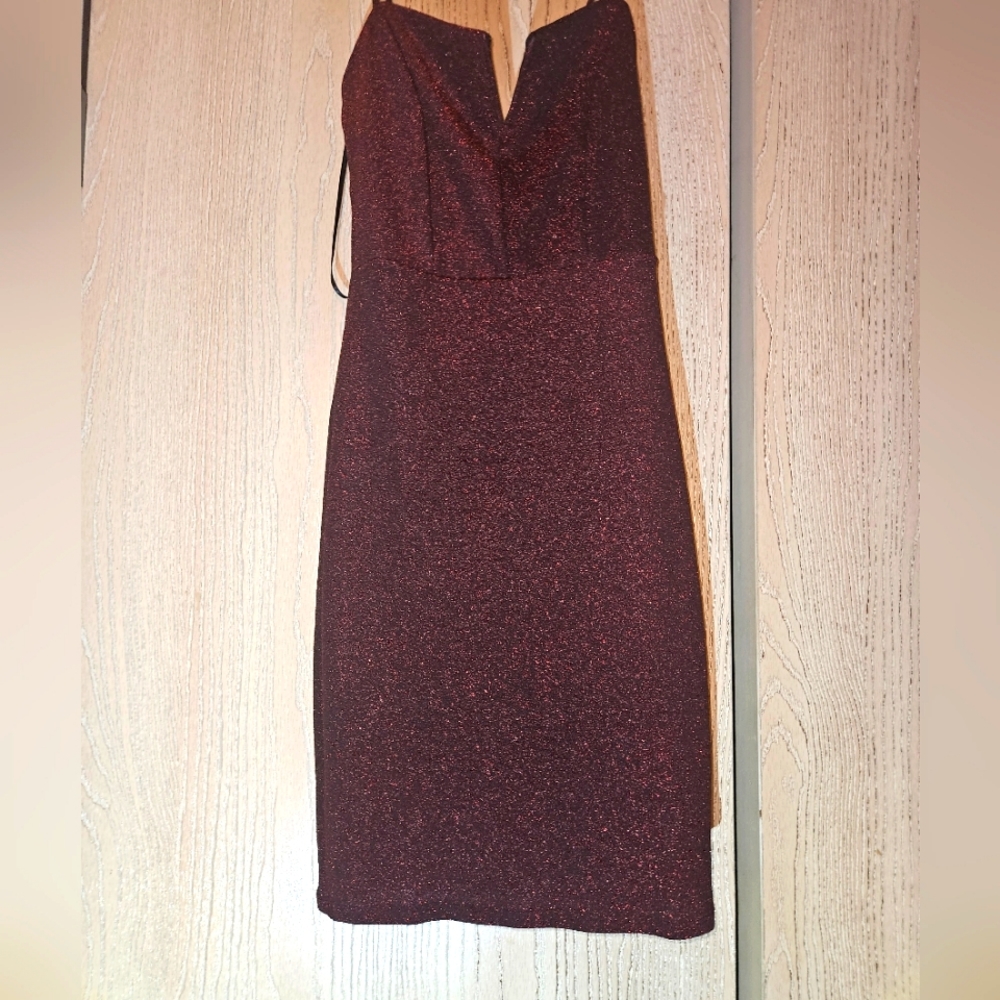 Mini red sparkly dress NWOT